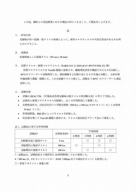 【新型コロナウイルス】試験結果報告書（日本ナノテック株式会社）-2