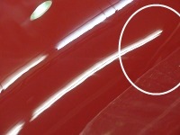 Alfa　Romeo　アルファロメオ　ミト　1.6JTDM　磨き前塗装後の傷
