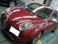 Alfa　Romeo　ミト　クアドリフォリオ　ヴェルデ　磨き前