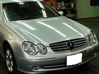 Mercedes-Benz　メルセデスベンツ　ＣＬＫ240　ルーマー・ヘッドライトプロテクションフィルム施工終了