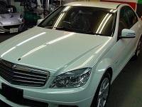 Mercedes-Benz　メルセデスベンツ　C200　CGI　BlueEFFICIENCY　コーティング終了