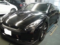 NISSAN　ニッサン　ＧＴ－Ｒ　ブラックエディション　磨き前