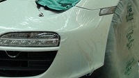 PORSCHE　ポルシェ　997　ＧＴＳ　カブリオレ　ルーマー・ペイントプロテクションフィルム施工中